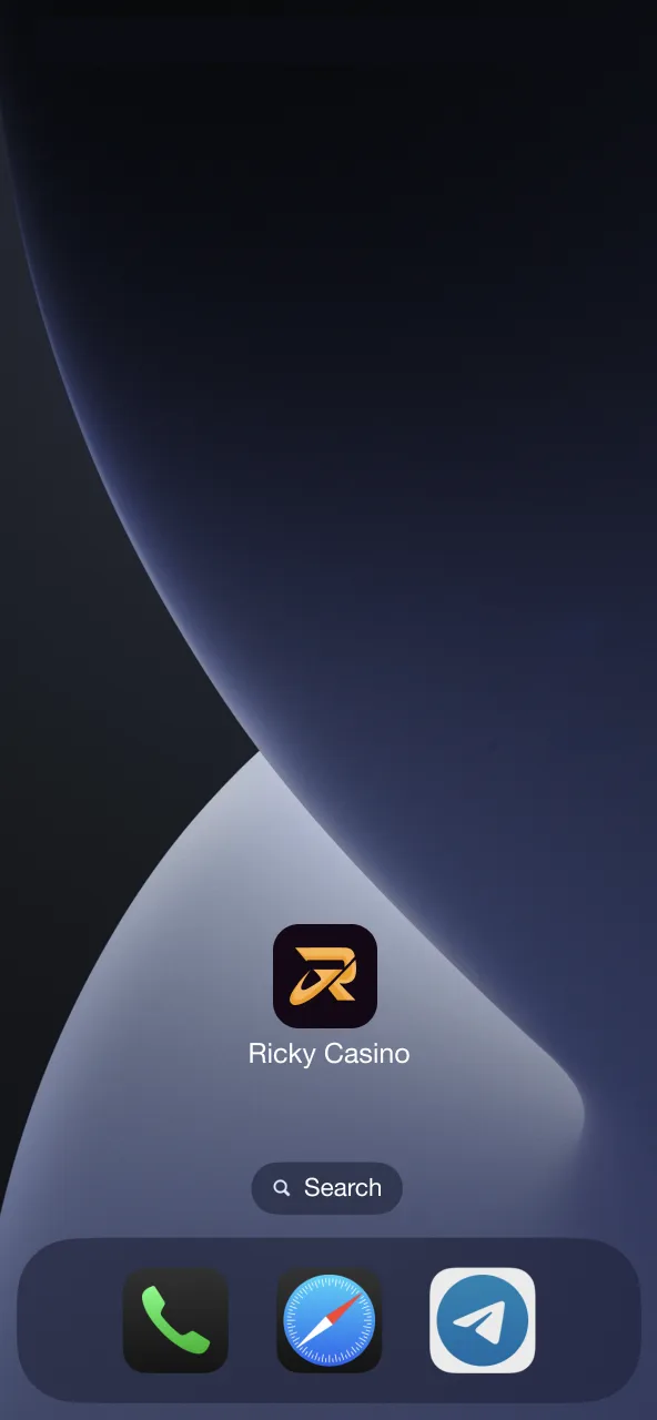 Start Ricky Casino by opening app and logging in or signing up.