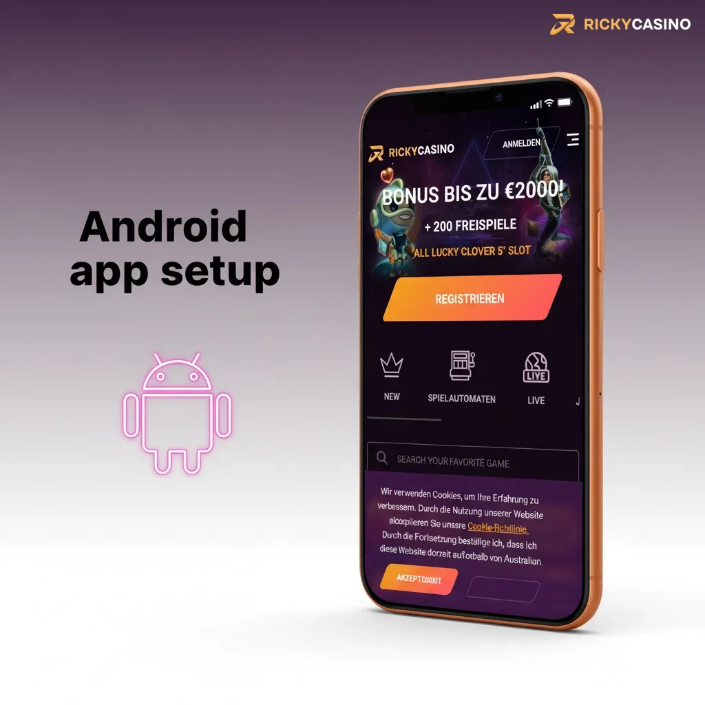 Android app setup guide: download APK, allow unknown sources, install, log in, set PIN/biometrics, start betting.