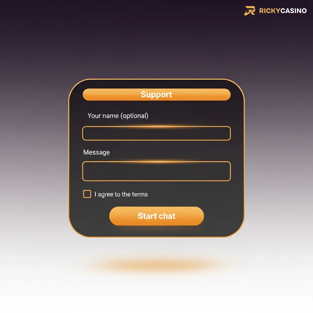 Contacts & support: 24/7 live chat via Help icon, email support@rickycasino.site, Help Centre FAQs, Telegram news updates.