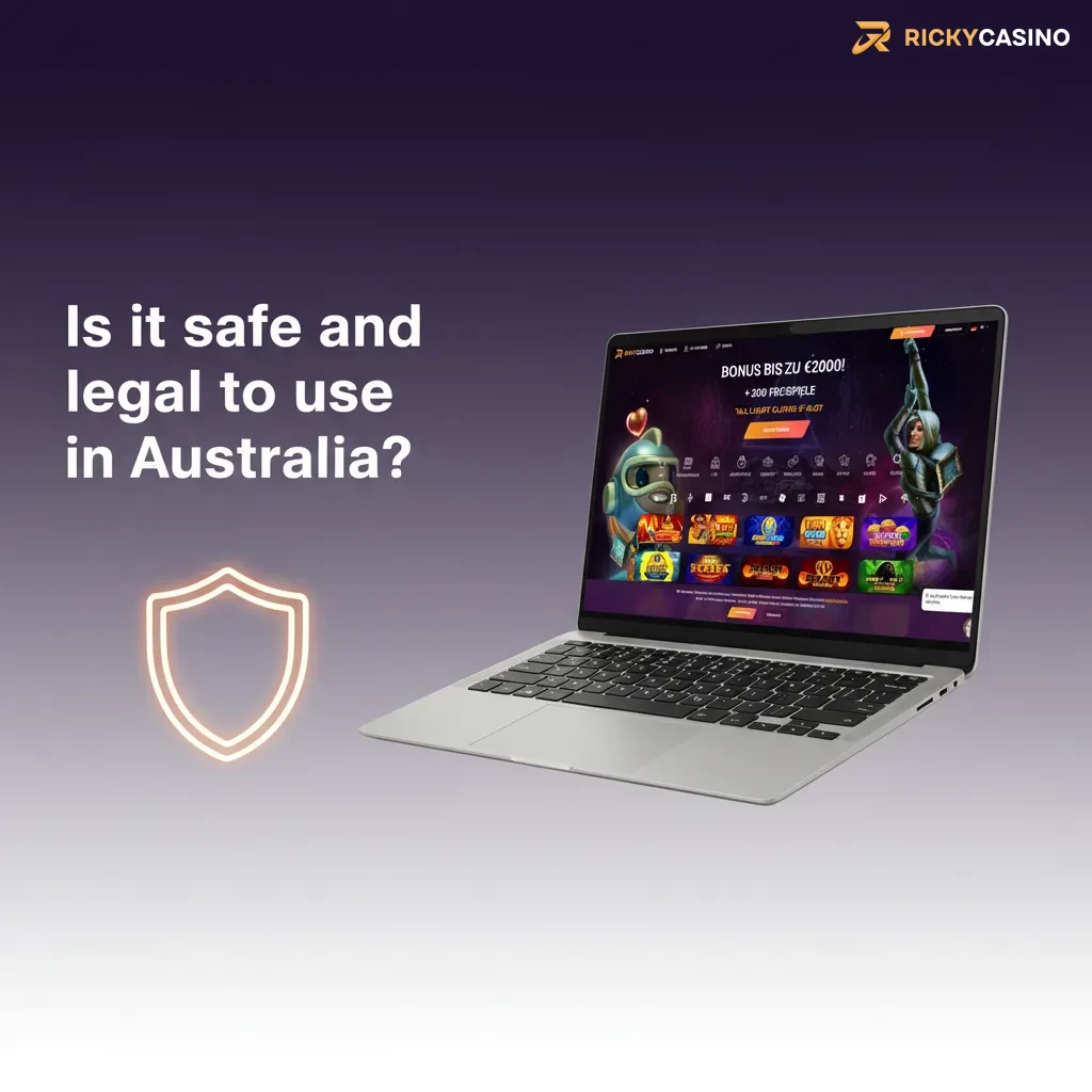Infographic: Offshore-licensed site uses SSL, responsible gaming; not licensed in Australia; check local laws.