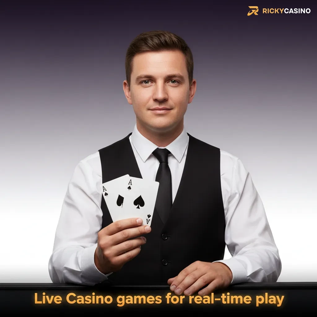 Live Casino with real dealers and studio tables; Blackjack, Lightning Roulette, Crazy Time, Baccarat, Monopoly Live.