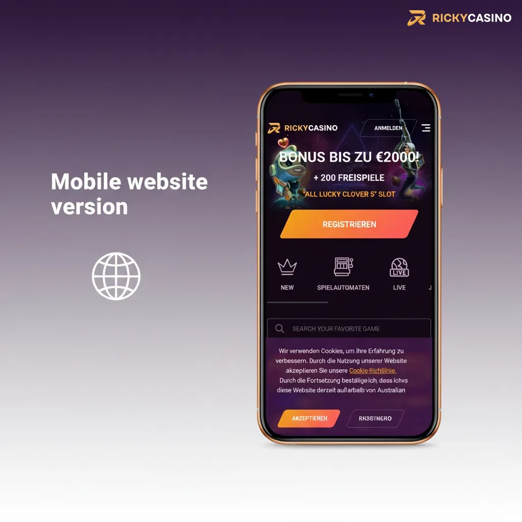 Smartphone and tablet showing mobile-optimized website for betting and casino, app-like services without installation.