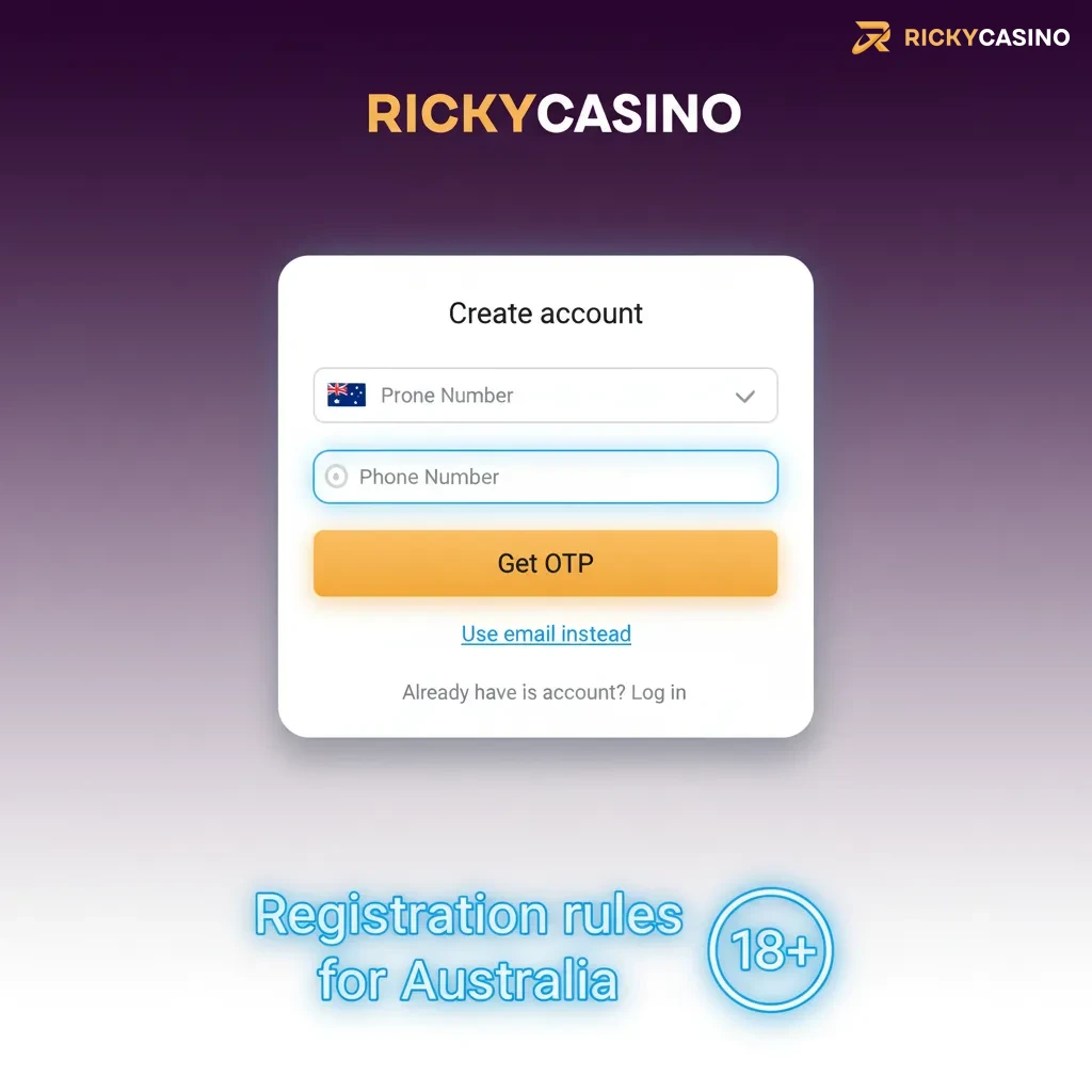 Infographic: Registration rules for Australia - 18+ in Australia, real details, one account, ID/address check, own payment.