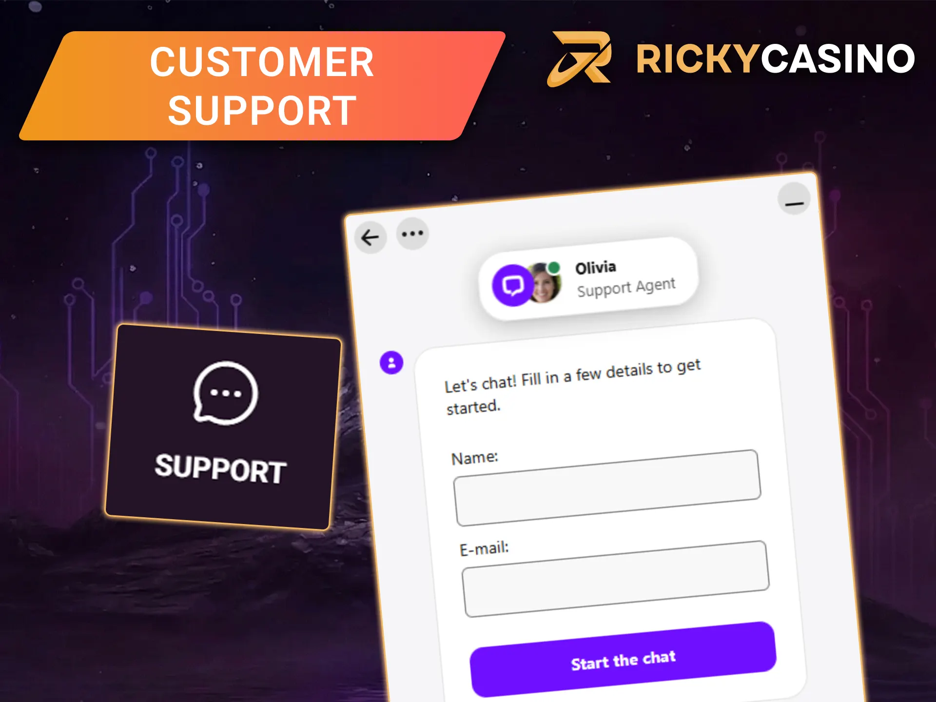 Get in touch with the Ricky Casino support team via live chat or email for assistance.